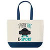 Sac de shopping bleu J'peux pas E-sport
