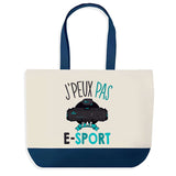 Sac de shopping bleu J'peux pas E-sport