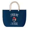 Sac de plage Bleu anse corde J'peux Pas Boxe