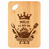 Planche bambou gravée personnalisée homme idée cadeau Fête des Pères apéro 30×20 prénom cuisine plateau fromage anniversaire noel papa papi 