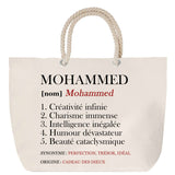 Sac Fête des Mères Mamie Famille Idée Cadeau anniversaire Noël Travail Boulot Métier Départ Retraite Collègue Femme cabas shopping plage