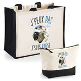 Cabas homme ou femme sac plage ou shopping tote bag pochette trousse Idée cadeau original pour anniversaire Noël travail départ retraite collègue famille fete des mères fetes des pères papa maman mamie papi