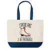 Sac de shopping bleu J'peux pas Patinage