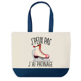 Sac de shopping bleu J'peux pas Patinage
