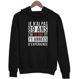 Sweat à capuche 89 ans expérience - Planetee