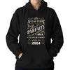 Sweat à Capuche Anniversaire Femme née en 2004 - Planetee