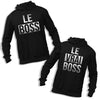 Sweat à capuche Couple | Le Boss - Le Vrai Boss - Planetee