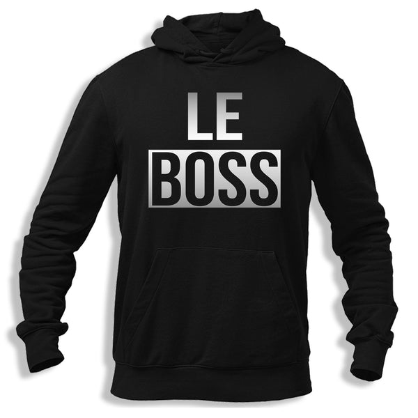 Sweat à capuche Couple | Le Boss - Le Vrai Boss - Planetee