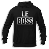 Sweat à capuche Couple | Le Boss - Le Vrai Boss - Planetee