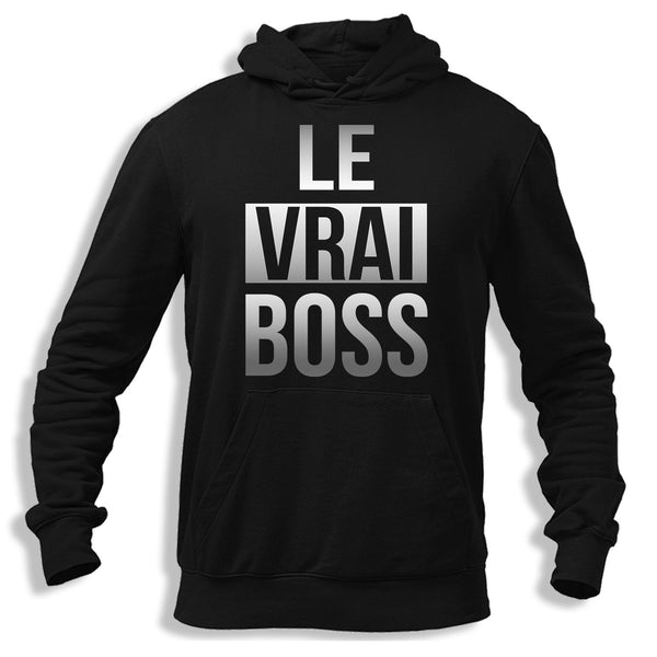 Sweat à capuche Couple | Le Boss - Le Vrai Boss - Planetee