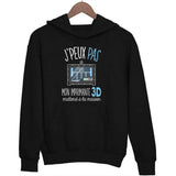 Sweat à capuche J'peux pas imprimante 3d - Planetee
