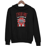 Sweat à capuche J'peux pas j'ai course de drônes - Planetee