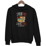 Sweat à capuche J'peux pas j'ai des livres à restaurer - Planetee
