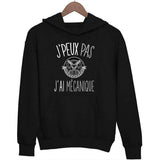 Sweat à capuche J'peux pas j'ai mécanique - Planetee
