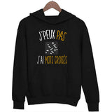 Sweat à capuche J'peux pas j'ai mots croisés - Planetee