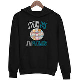 Sweat à capuche J'peux pas j'ai Patchwork - Planetee