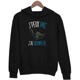 Sweat à capuche J'peux pas j'ai trompette - Planetee