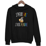 Sweat à capuche J'peux pas j'dois peindre - Planetee