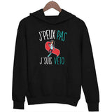 Sweat à capuche J'peux pas j'suis véto - Planetee