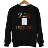 Sweat J'peux pas j'ai mots fléchés - Planetee