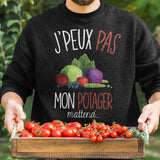 Sweat J'peux pas mon potager m'attend - Planetee