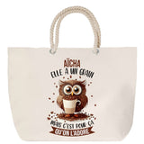 Sac Fête des Mères Mamie Famille Idée Cadeau anniversaire Noël Travail Boulot Métier Départ Retraite Collègue Femme cabas shopping plage