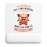 Tapis de souris ergonomique avec repose-poignet, accessoire bureau pour femme et homme, fête des pères, cadeau pas cher, idée cadeau fête des mères, secret santa, départ à la retraite, télétravail et gaming