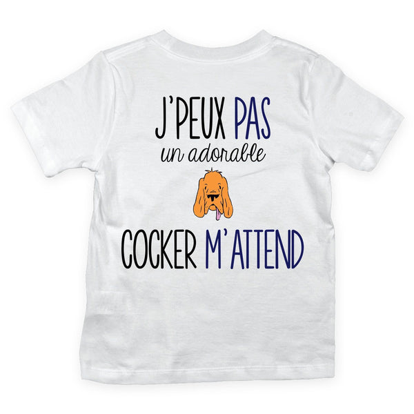 T-shirt enfant j'peux pas cocker - Planetee