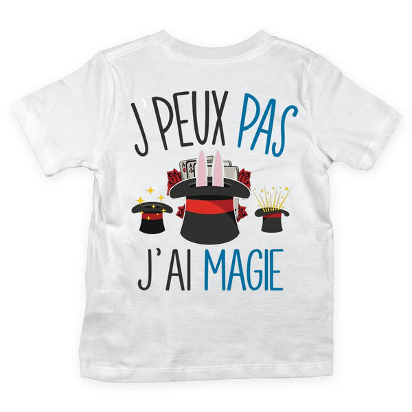 T-shirt Enfant J'peux pas j'ai magie blanc - Planetee