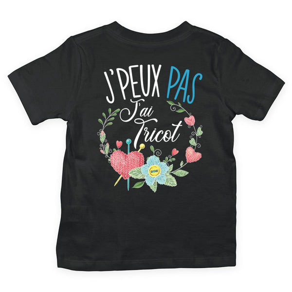 T-shirt Enfant j'peux pas j'ai tricot - Planetee