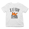 T-shirt Enfant Renard | Je le ferai Demain | Bodies Collection Animaux Humour Mignon - Planetee