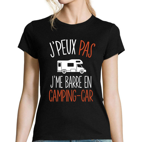 T-shirt femme J'peux pas j'me barre en camping car - Planetee