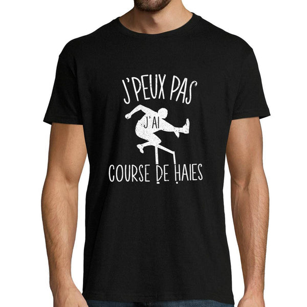 T-shirt Homme Je peux pas Course de Haies - Planetee