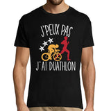 T-shirt Homme Je peux pas Duathlon - Planetee