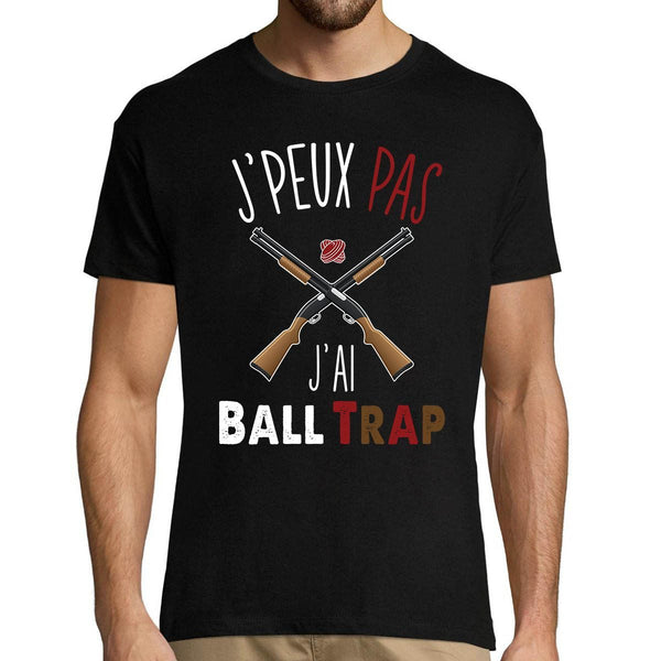 T-shirt Homme Je peux pas j'ai ball trap - Planetee
