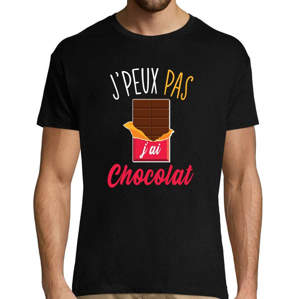 T-shirt Homme Je peux pas j'ai chocolat - Planetee