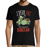 T-shirt Homme Je peux pas j'me barre en sidecar - Planetee