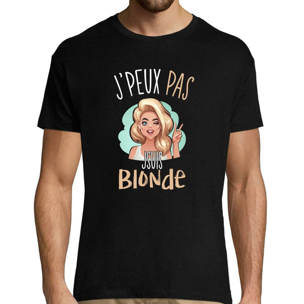 T-shirt Homme Je peux pas j'suis blonde - Planetee