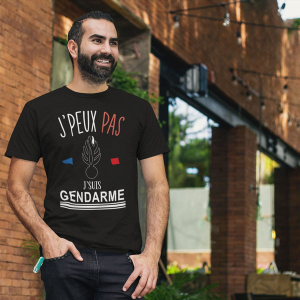 T-shirt Homme Je peux pas j'suis gendarme - Planetee