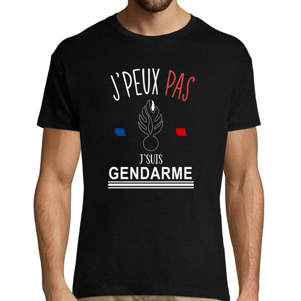 T-shirt Homme Je peux pas j'suis gendarme - Planetee