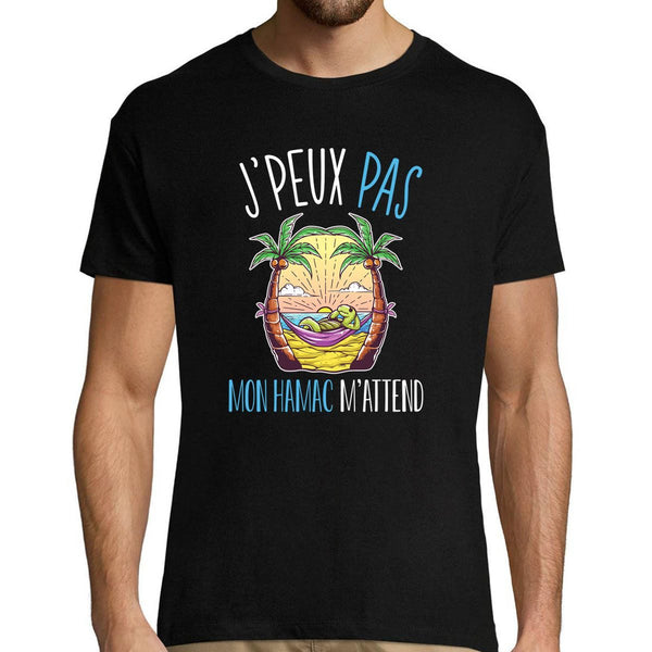 T-shirt Homme Je peux pas mon hamac m'attend - Planetee