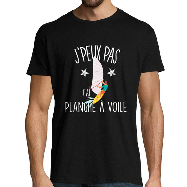 T-shirt Homme Je peux pas Planche à voile - Planetee