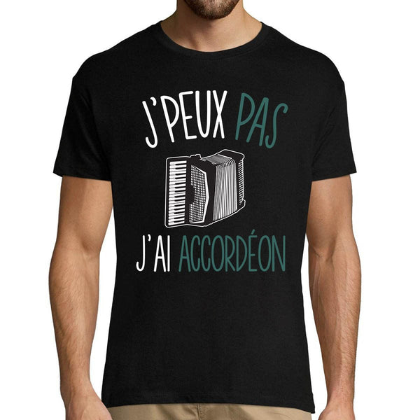 T-shirt homme J'peux pas j'ai Accordéon - Planetee