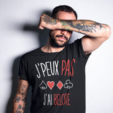 T-shirt homme J'peux pas j'ai belote - Planetee
