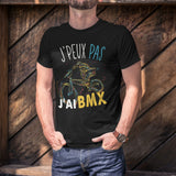 T-shirt homme J'peux pas J'ai Bmx noir - Planetee