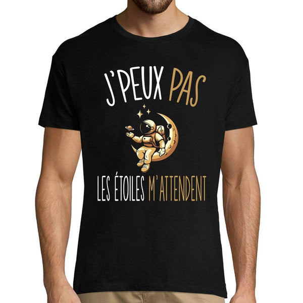T-shirt homme J'peux pas les étoiles m'attendent - Planetee