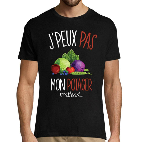 T-shirt homme J'peux pas mon potager m'attend - Planetee
