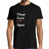 T-shirt homme VTT | Manger Dormir Répéter - Planetee