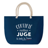 Sac de plage Bleu anse corde Certifié meilleur Juge