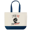 Sac de shopping bleu J'peux pas Manif